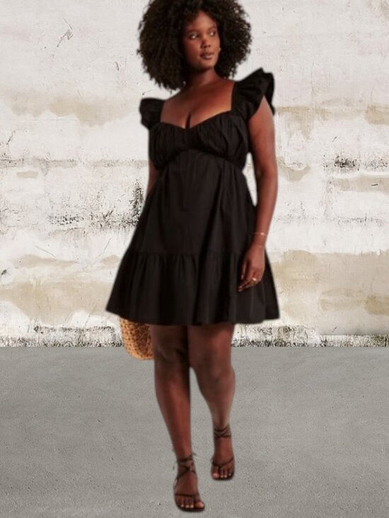 Abercrombie & Fitch Dresses & Skirts - Abercrombie & Fitch Black Ruffle Flutter Sleeve Mini Dress Size XS